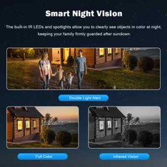 Wireless WiFi Security Camera System Outdoor Night Vision Surveillance+32GB Card