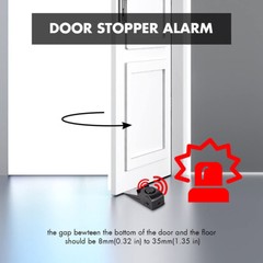 2 Security Door Stop Alarm 120DB Stopper Wedge Siren Portable Home Anti Theft