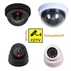 1-8Pack Dummy Camera Fake Security CCTV Dome Camera with Flashing Red LED Light