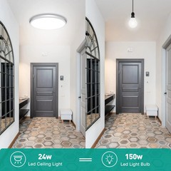 Motion Sensor Ceiling Light Wired – 12 Inch 12Inch, 12in Round