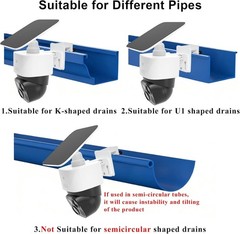 2 Pack Gutter Mount Compatible with Eufy Security SoloCam S340,SoloCam E30/E4…