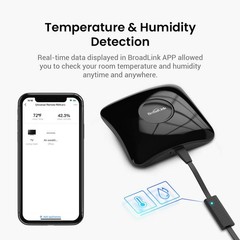 Broadlink RM4 Pro Smart IR/RF Remote Control Hub with Sensor Cable(2.4Ghz Wi-Fi