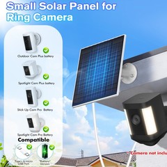 10W Solar Panel Charger for with Micro USB & Type-C DC Port for Security Cameras