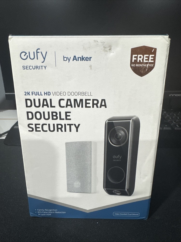 Eufy S330 Security Video Doorbell Wired with Chime and Dual Cam