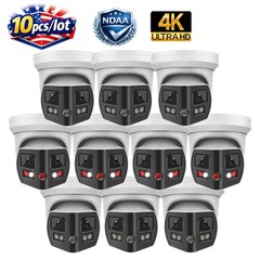 10pcs Vikylin 4K 8MP 180° Panoramic Full Color IR POE IP Camera 2-Way Audio NDAA