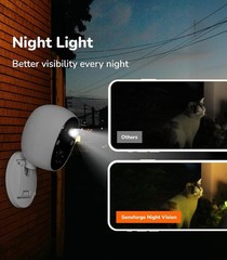 SensForge 2.5K Battery WiFi Security Camera Camera, AI Detection, Night Vision