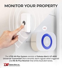DAKOTA ALERT UTRE-4K PLUS WIRELESS DOORBELL/PANIC BUTTON/ALARM+RELAYS+12V OUTPUT