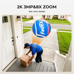 Durable 2K Security Camera System with Local Recording & Cloud Storage Support