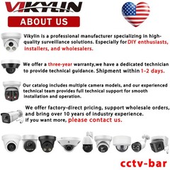 VIKYLIN Mini Turret POE IR 4K ethernet Security IP CAMERA MIC Outdoor/Indoor Lot