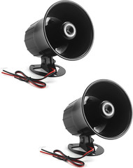 2Pack DC 12V Electric Siren Horn 110dB Loud Wired Alarm for Home Security System