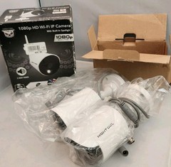 Night Owl 1080p HD Wi-Fi IP Camera with Built-in Spotlight – White… + 2 Extra