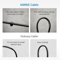 ANNKE 60/100ft CCTV Video BNC Extension Wire Cord Security Camera DC Power Cable
