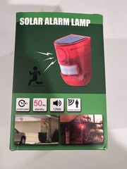 Solar Powered LED Alarm Lamp Outdoor Warning Security Flashing Light Waterproof