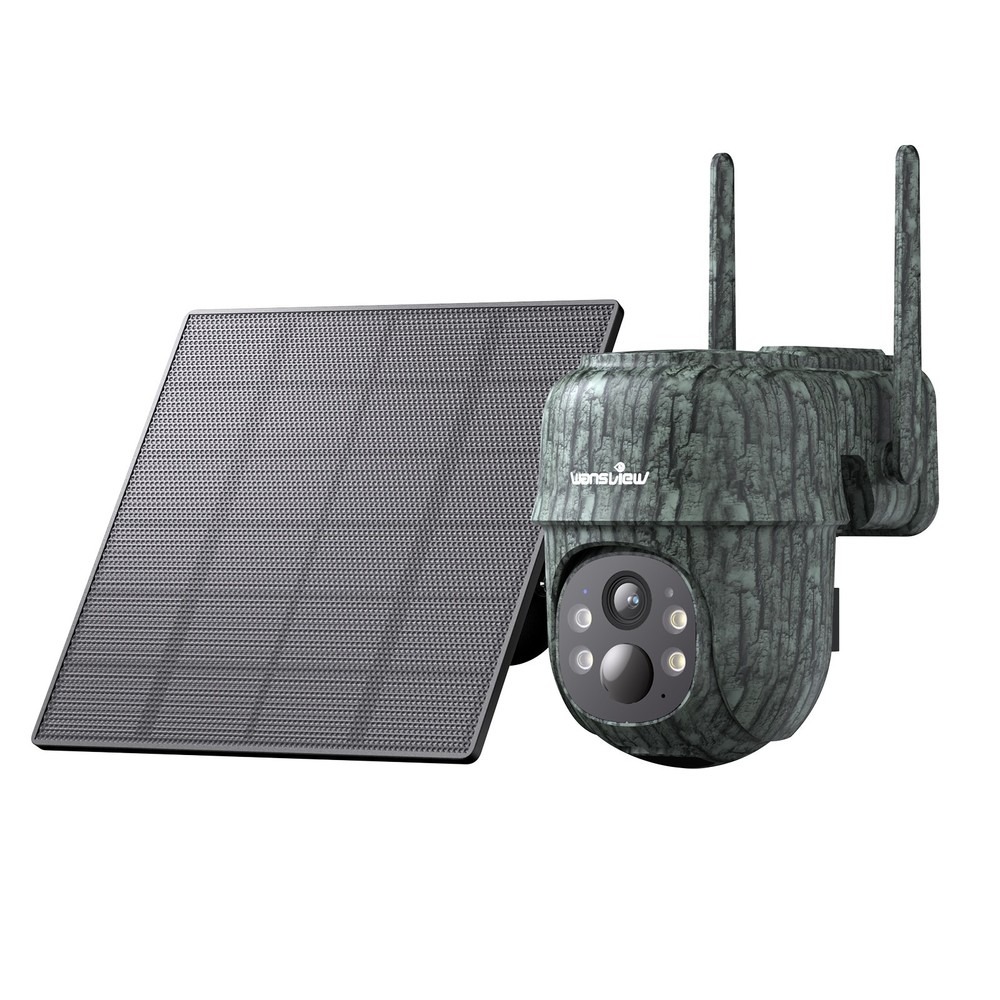 Wansview 4G LTE Cellular 2K 3MP Solar Battery Security Camera Outdoor Wireless
