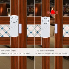 Easy-To-Install 90 dB Door Window Alarm Set – Wireless Security for Home, 3 Pack