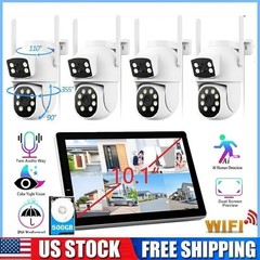 360° View Wireless CCTV Security Camera System Outdoor Home Surveillance Monitor