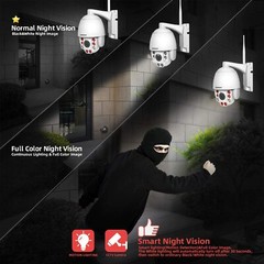 5MP PTZ WiFi Camera, BOAVISION HD Outdoor Wireless IP Camera, 5X Optical Zoom