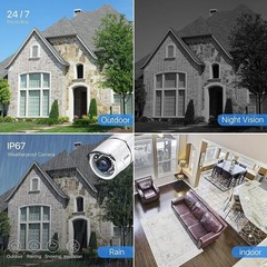 ZOSI HD 2MP 1080P CCTV Outdoor Security TVI Bullet Camera 120ft NightVision IP66