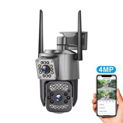Outdoor Wireless WiFi IP Camera V380 Pro APP Control Dual Lens PTZ Security USA