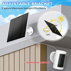 5W Solar Panel for Spotlight Stick Up Camera Battery Charger Micro USB Type C DC