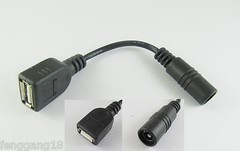 5x USB 2.0 Female Jack To 5.5×2.1mm Female DC Power Supply Extension Cord Cable