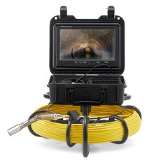70m 9in IP68 Pipeline Camera DVR 12LEDs 16GB SD Waterproof