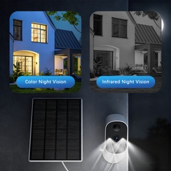 XVIM Solar Battery Powered Wireless WiFi Outdoor Home Security Camera System