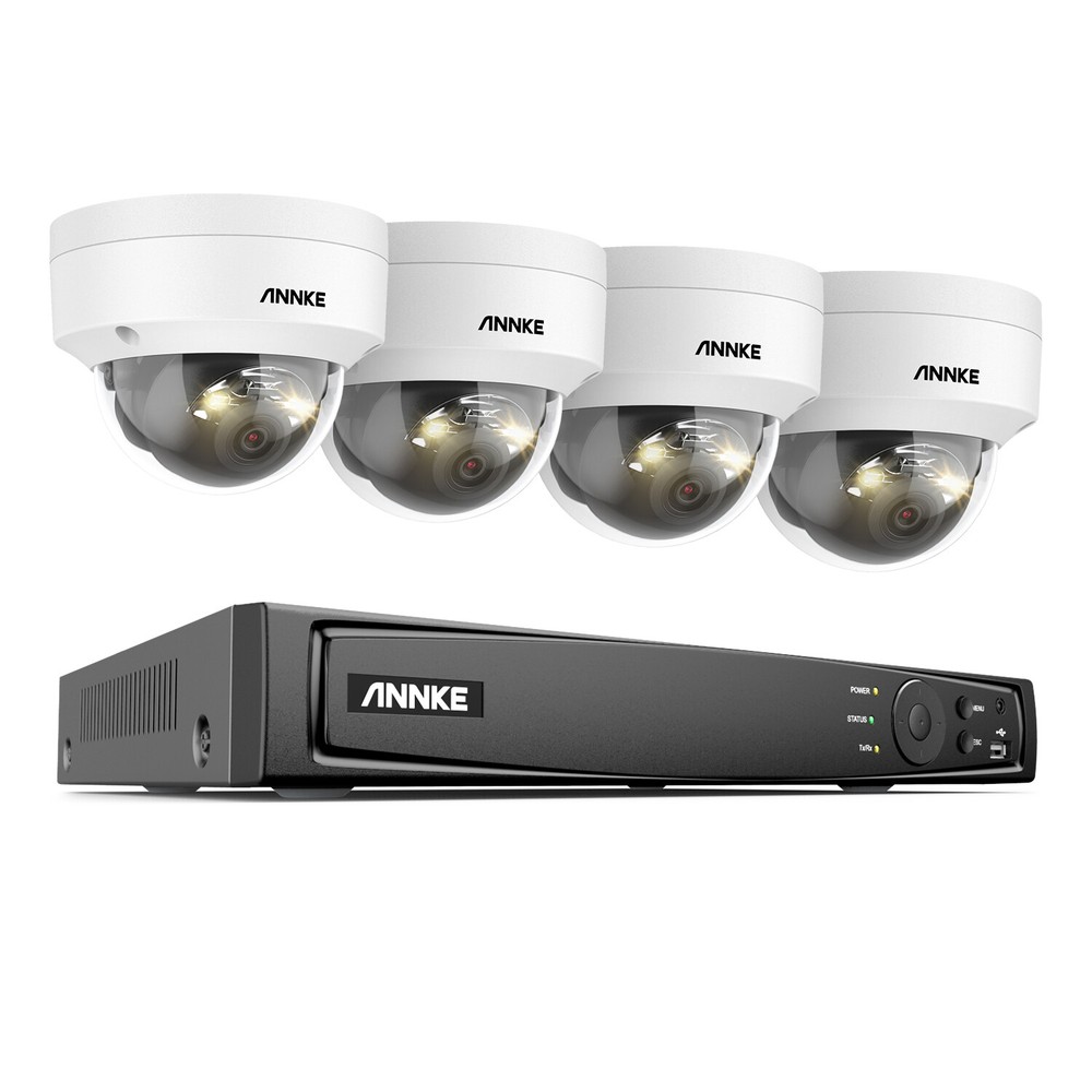 ANNKE 12MP PoE Color Night Security IP Camera System 8CH NVR AI Detection IP67