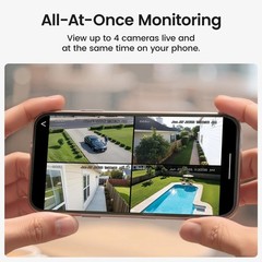Upgrade Your Home Security with 4 Cam Solar-Powered Wireless Cameras & 2K Vision
