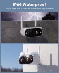 Solar Powered Security Camera System Outdoor Wireless Home with 4MP 10″ Monitor