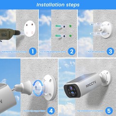 ARCCTV 4MP HD Solar Battery Powered Security Camera System Outdoor WiFi Wireless