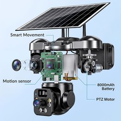 KEPEAK 8MP solar powered camera+32GB