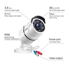 ZOSI HD 1080P 2MP Outdoor Security Cameras Kit for Home Surveillance DVR System