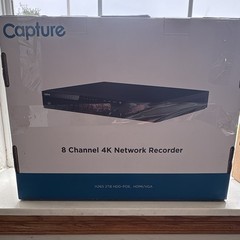 Capture R2-8CHNVR2TB 8CH 4K Network Video Recorder included 3 cameras & monitor