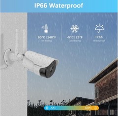 Dual Antenna Enhance & 30Days Storage 2-Way Audio Outdoor Wireless Security 1TB
