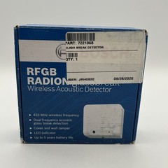 NEW SEALED!! BOSCH Glass Break Wireless Acoustic Detector – 7221068 – RFGB-A