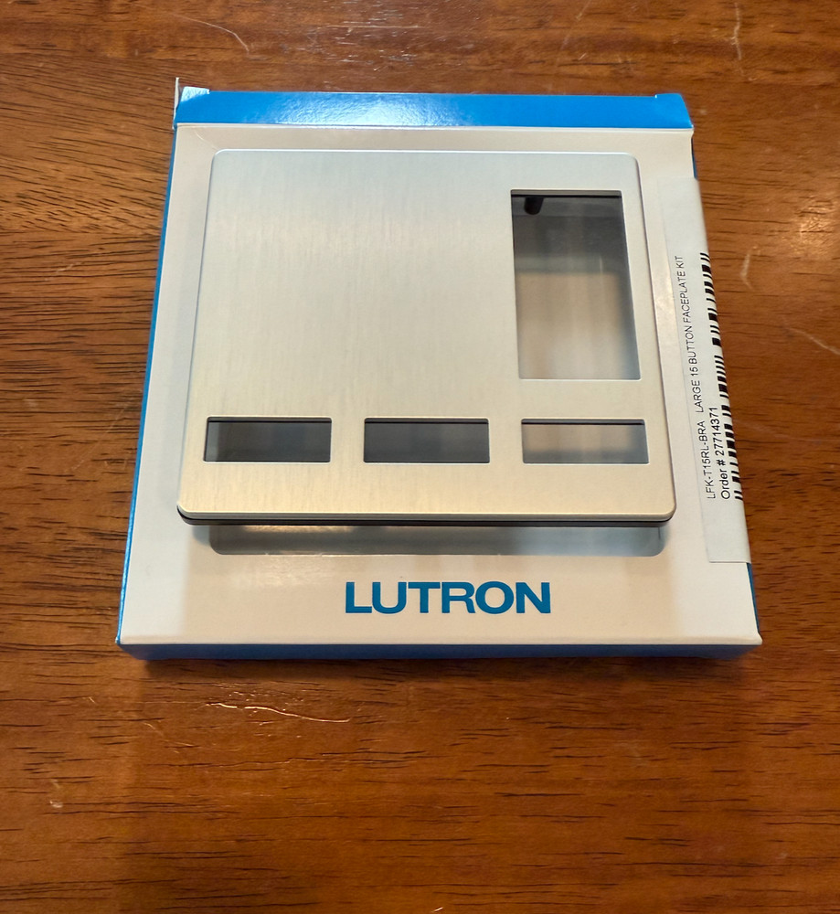 Lutron RadioRA RR-T5RL Tabletop Keypad -Faceplate Only- Clear Anodized Aluminum