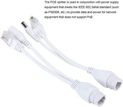 PoE Injector PoE Splitter Kit DC12V POE 5PCS Adapter Cable Standard Network