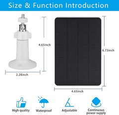 4 Pack Solar Panel Only Compatible with WYZE Battery Cam Pro Wireless Outdoor In