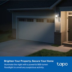 TP-Link – Tapo Floodlight and Wireless Pan-Tilt Security 2K QHD Camera, 360° …