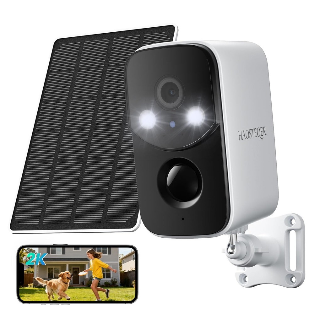 Solar Security Cameras Wireless Outdoor, Free Cloud Storage, WiFi Cameras for…