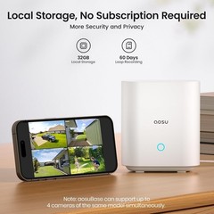 aosu Security Cameras Outdoor Wireless, 4-Cam-Kit, Battery Powered,No Subscript