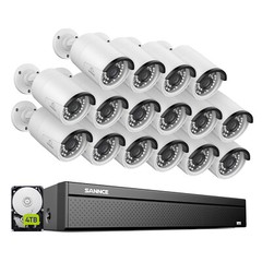 SANNCE 8CH 16CH 4K NVR 3MP PoE Security Camera System Two Way Audio Outdoor AI