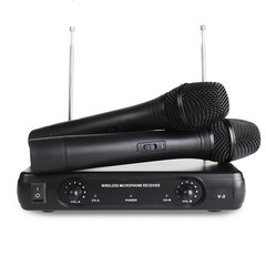 2PCS Professional VHF Wireless Microphone Handheld Mic System Karaoke W/Receiver