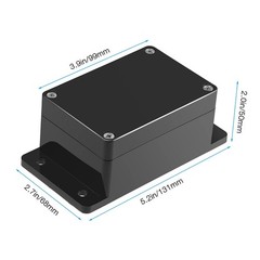 2 Pack IP65 Electronic Project Box Plastic ABS 3.95 x 2.7 x 2, Black