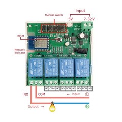 4 Channel Smart WiFi RF Bluetooth Wireless Dry Contact Relay Switch Module,Ph…