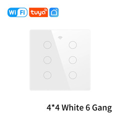 Tuya Wifi Smart Switch Brazil Standard 4X4 Size Touch Sensor 4/6/8 Gang Wall Lig