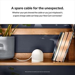 Google Nest Cam Charge Cable, 1 Meter – Snow