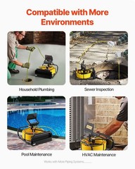 30M Sewer Camera with 11cm TFT LCD, IP68 Waterproof, 8500mAh Battery