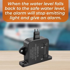 SEAFLO High Water Level Alarm System for Bilge – 12V, 95dB, Solid State Switch
